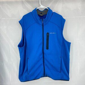 Eddie Bauer Men 2XL Ascent Vest Performance Full Zip Outdoor Sport Hiking Blue